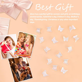 AHONEY Mini Glitter Butterfly Hair Clips with packaging