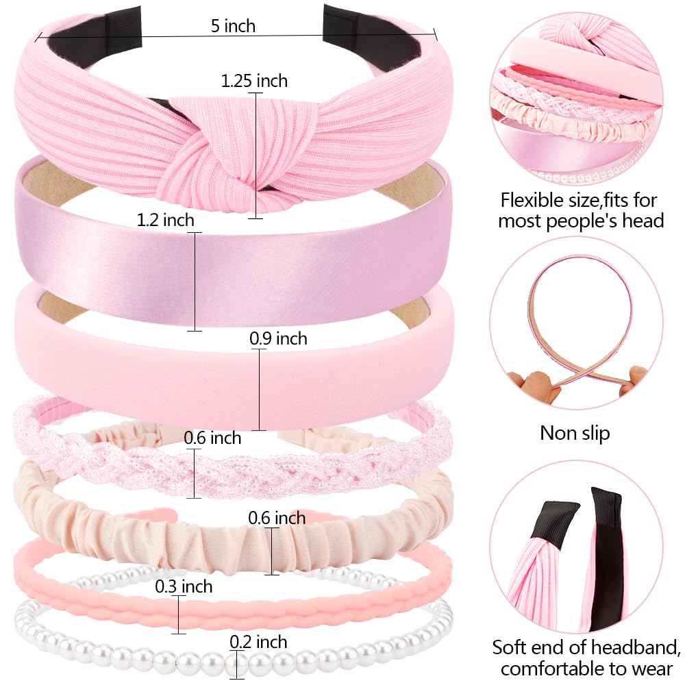 AHONEY padded pink headband side view