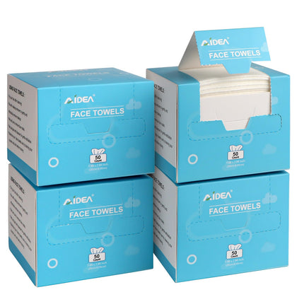 AIDEA Disposable Face Towels 200 Count packaging front view