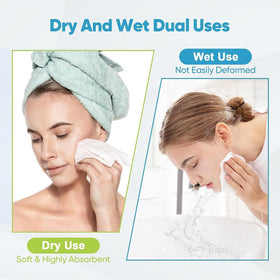 AIDEA Disposable Face Towels in use for makeup removal