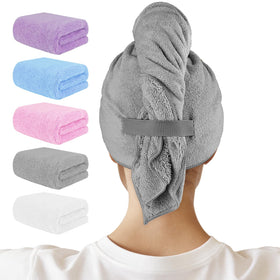 AIDEA Hair Towel Wrap 5 Pack in various colours front view