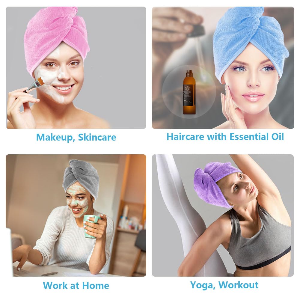 AIDEA Hair Towel Wrap demonstrating secure fit