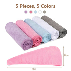 AIDEA Hair Towel Wrap dimensions 26 x 10 inches displayed