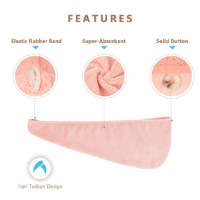 AIDEA Hair Towel Wrap showing absorbent microfiber material close-up