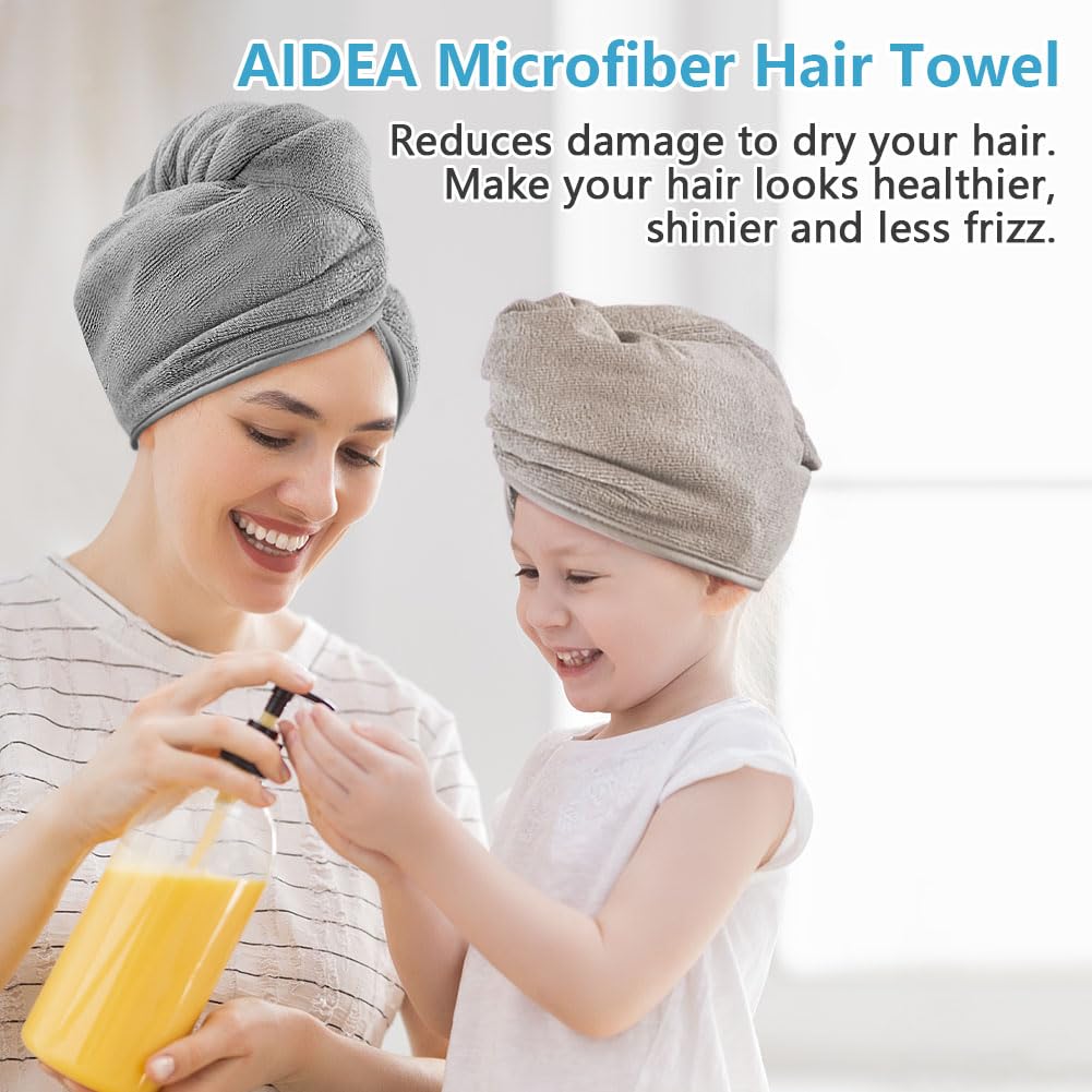 AIDEA Hair Towel Wrap showing lightweight design in hand