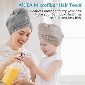 AIDEA Hair Towel Wrap showing lightweight design in hand