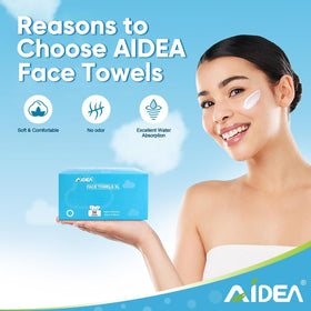 AIDEA XL Face Towels showing thickness and softness