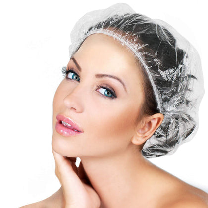 AIDIQIU Disposable Shower Caps 100 Pcs pack front view