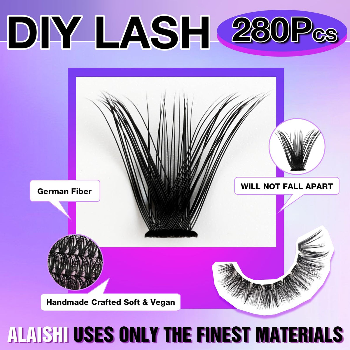 AILAISHI Lash Clusters application example on model