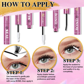 AILAISHI Lash Clusters Glue 5ml bottle with sealant