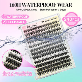 AILAISHI lash clusters kit contents including bond and seal