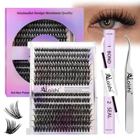 AILAISHI Lash Clusters Kit with 280 pieces and tweezers