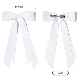 Aileam hair bows displayed on a pastel background