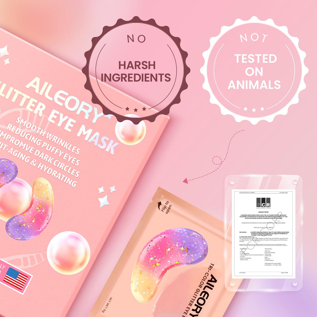 AILEORY Under Eye Patches ingredients list