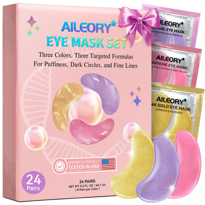 AILEORY Under Eye Patches set packaging front view