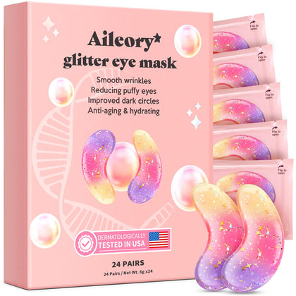 AILEORY Under Eye Patches tri-colour gel pads front view