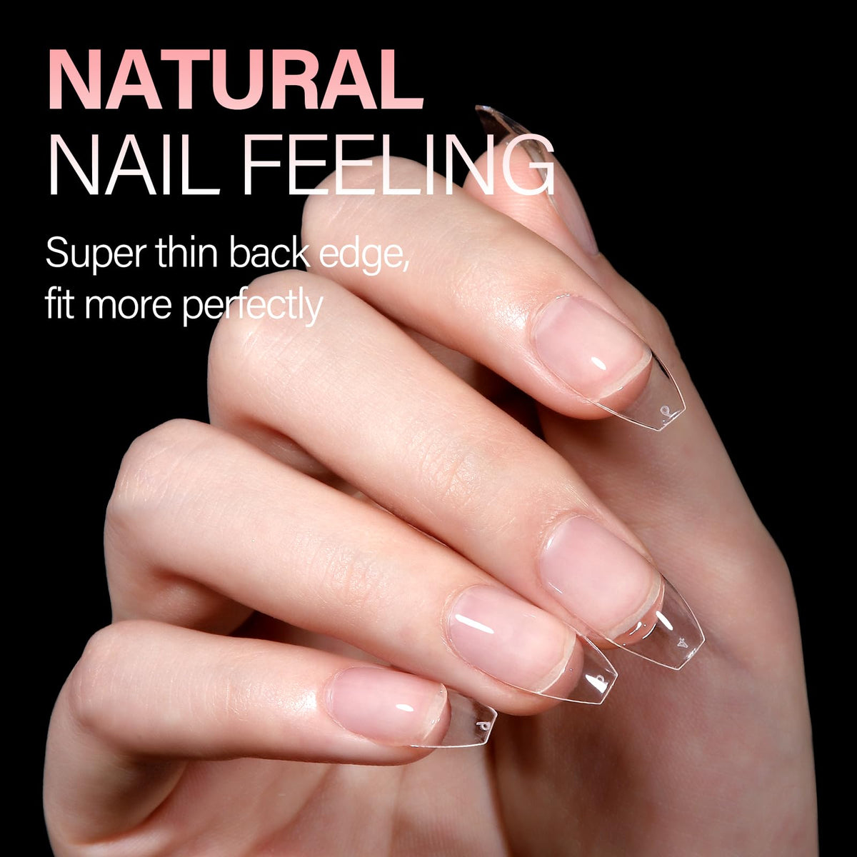 AILLSA Ballerina Nail Tips side view showing thickness