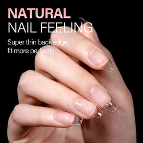 AILLSA Ballerina Nail Tips side view showing thickness
