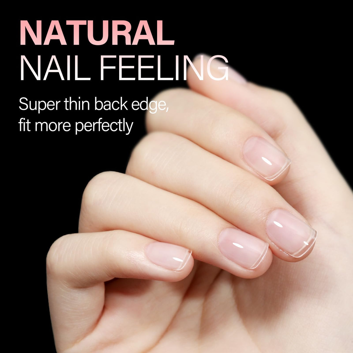 AILLSA Extra Short Square Nail Tips close-up of gel jelly material
