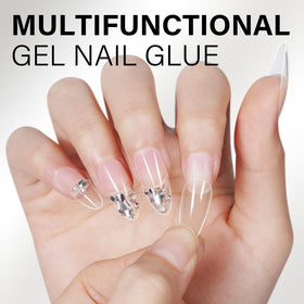 AILLSA Gel Nail Glue 15g showing application technique
