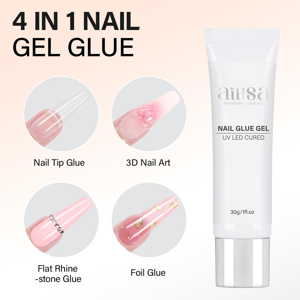 AILLSA Gel Nail Glue application on nails
