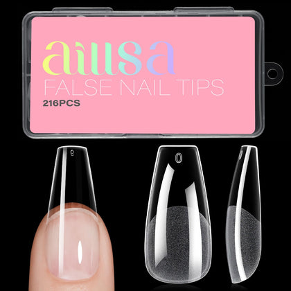 AILLSA Long Coffin Nail Tips 216PCS front view