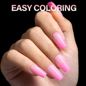 AILLSA Medium Coffin Nail Tips 240Pcs displayed with nail polish
