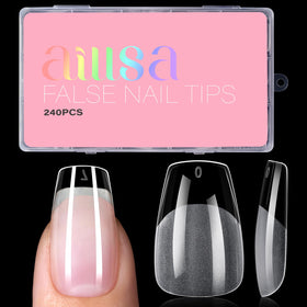 AILLSA Medium Coffin Nail Tips 240Pcs front view