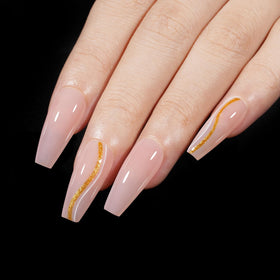 AILLSA Medium Coffin Nail Tips 450PCS assorted sizes
