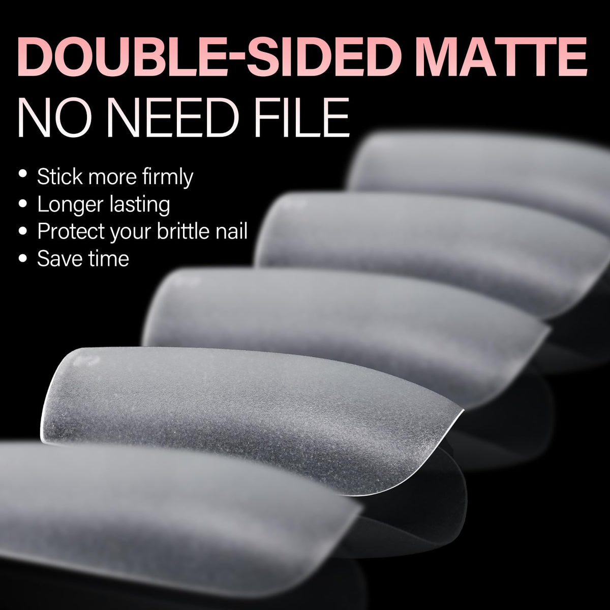 AILLSA Medium Square Nail Tips 450PCS packaging