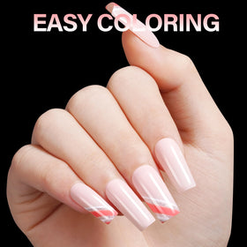 AILLSA Medium Square Nail Tips in use on natural nails