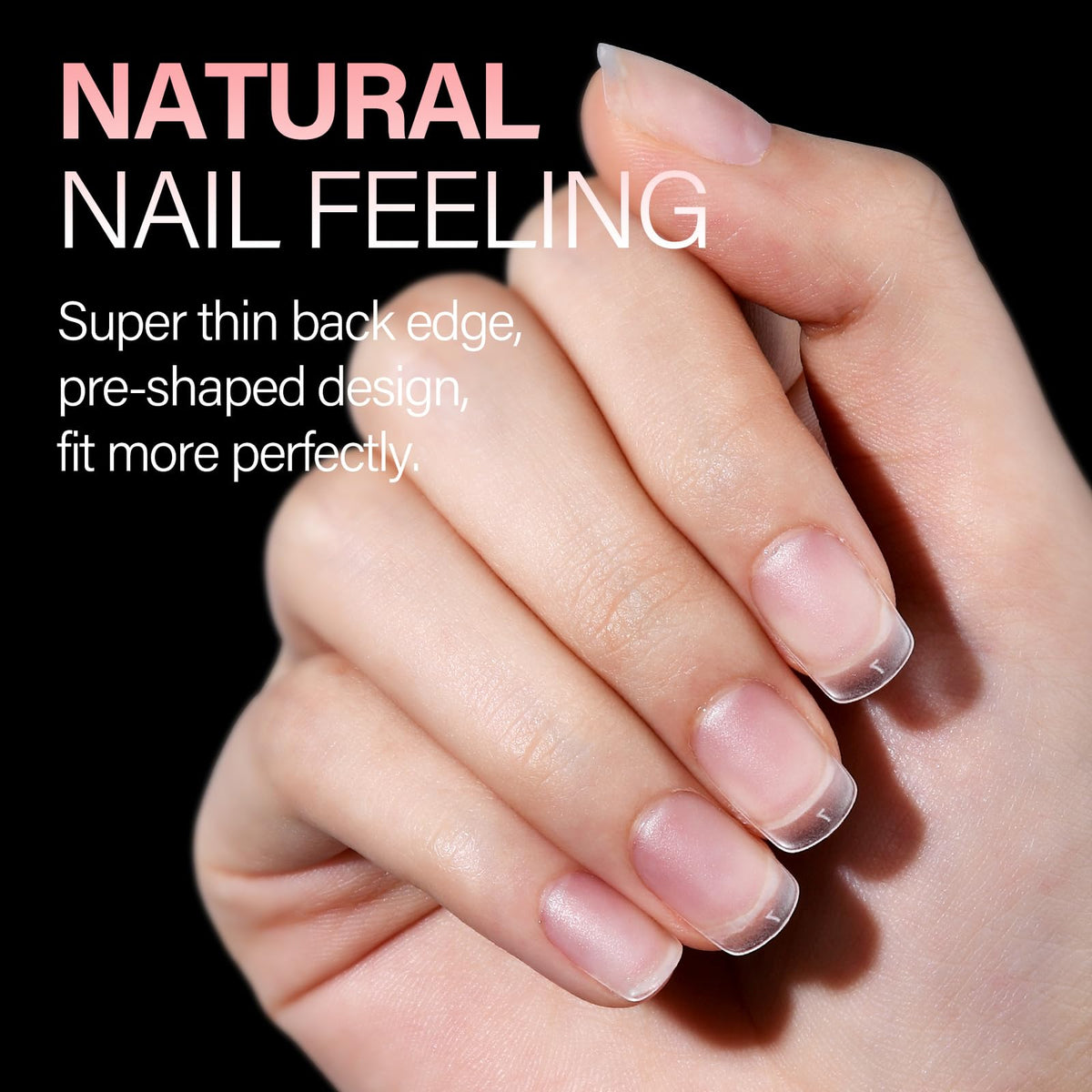 AILLSA nail tips close-up showing matte finish