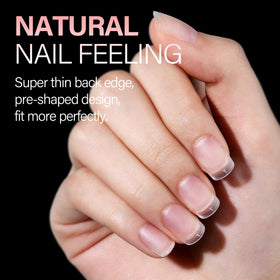 AILLSA nail tips close-up showing matte finish