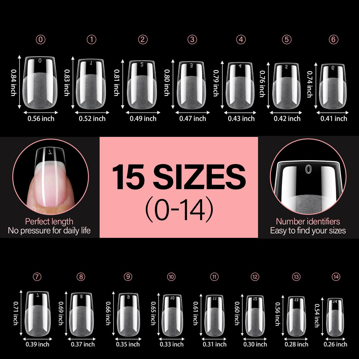 AILLSA nail tips displayed with nail tools