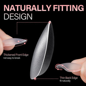 AILLSA Short Almond Nail Tips close-up