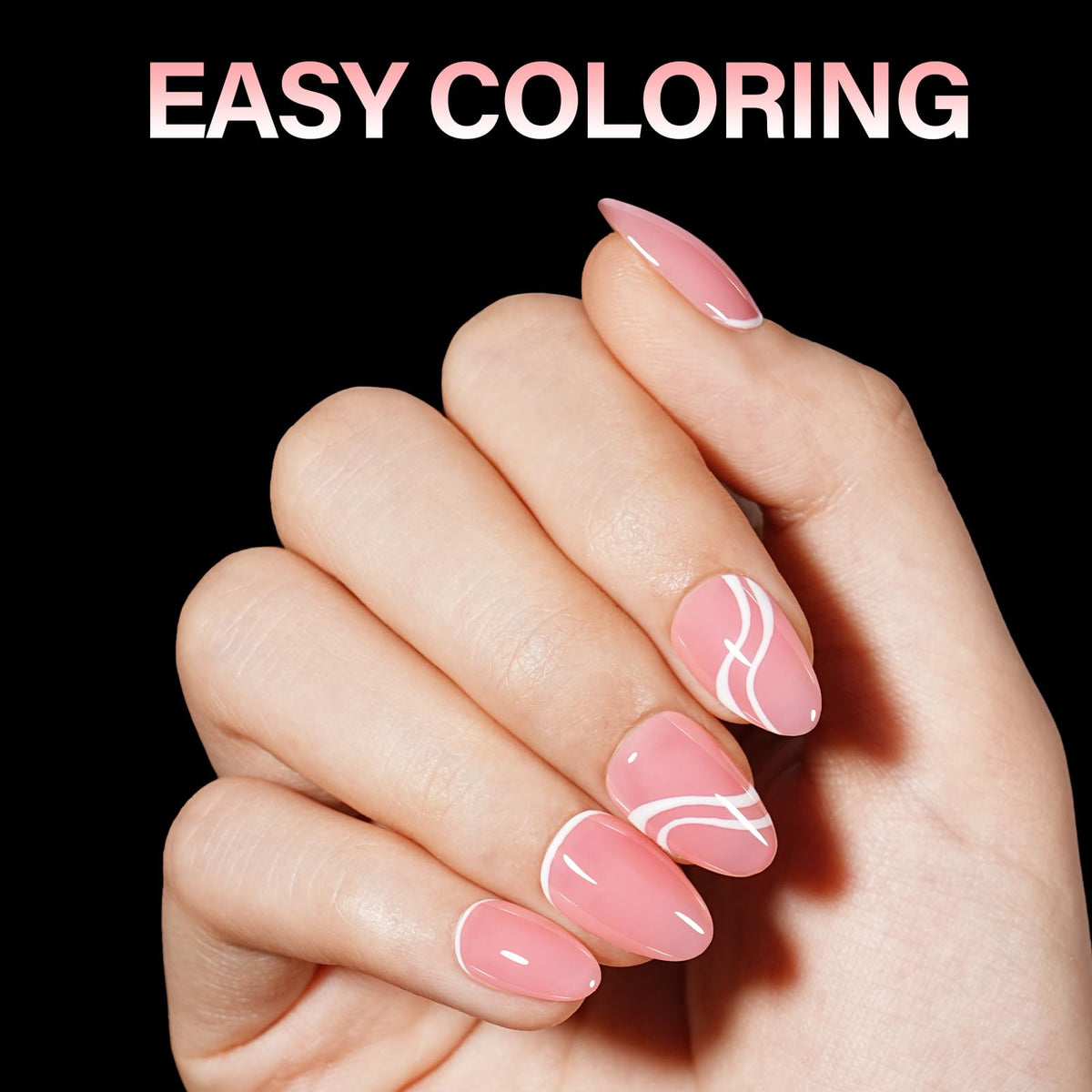 AILLSA Short Almond Nail Tips showing flexibility