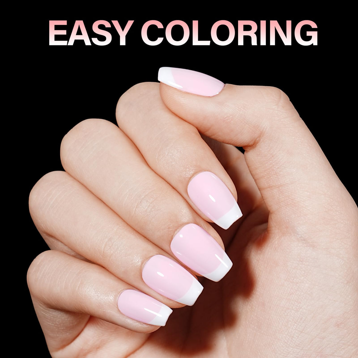 AILLSA Short Coffin Nail Tips close-up of gelly material