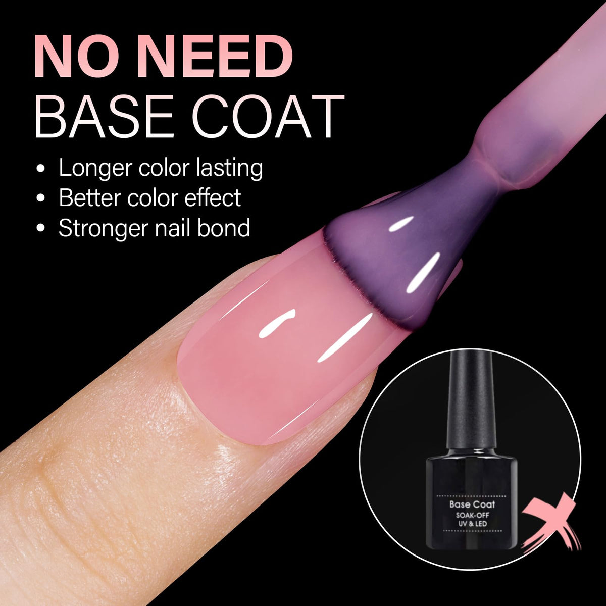 AILLSA Short Coffin Nail Tips close-up of matte finish