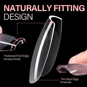 AILLSA Short Coffin Nail Tips packaging and contents