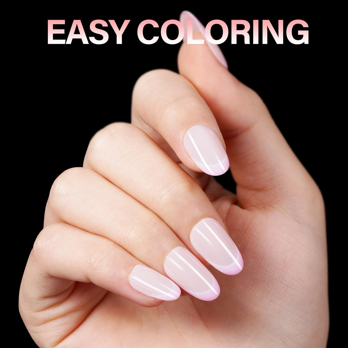 AILLSA Short Oval Nail Tips close-up of gel jelly material