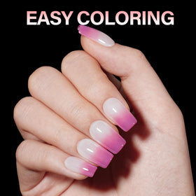AILLSA Short Square Nail Tips in use with nail polish