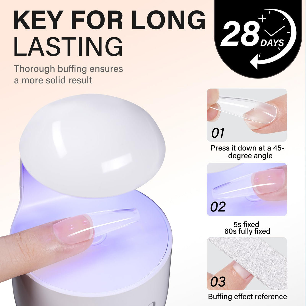 AILLSA Solid Gel Nail Glue application on nails