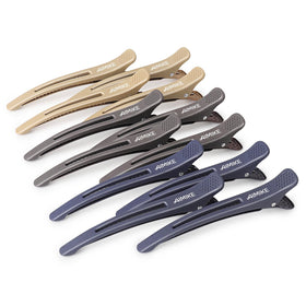 AIMIKE 12pcs duck billed hair clips in neutral colour front view