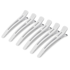 AIMIKE 6pcs Non-Slip Duck Billed Hair Clips front view in white