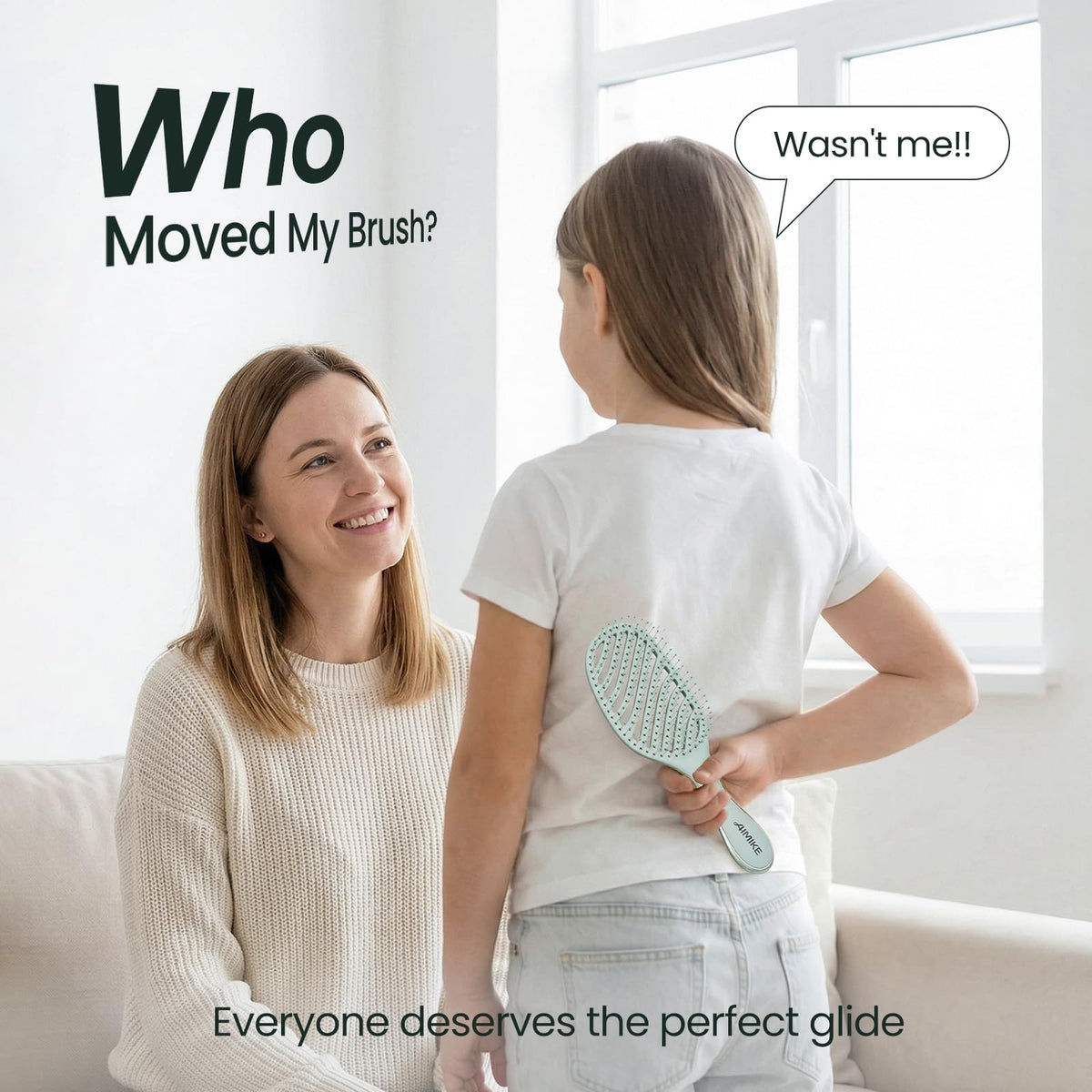 AIMIKE Detangler Hair Brush with packaging on a white background