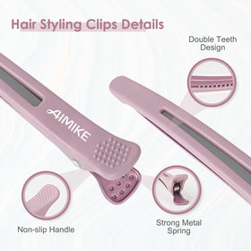 AIMIKE Hair Clips close-up of teeth for grip