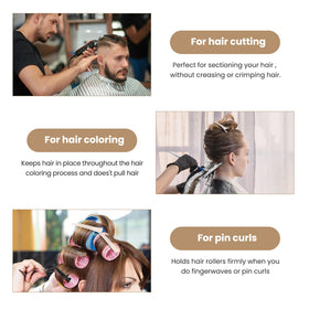 AIMIKE hair clips holding hair in place during styling