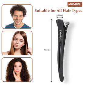 AIMIKE hair clips in use during hair styling process