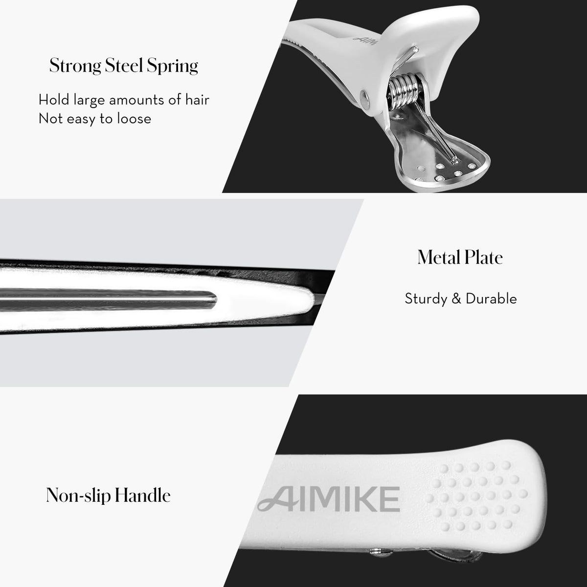AIMIKE Hair Clips in use styling long hair