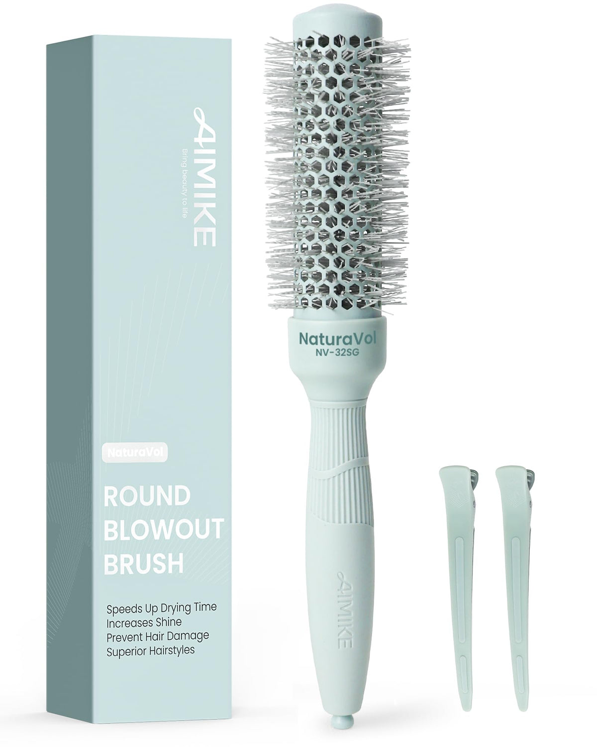 AIMIKE NaturaVol Round Brush 1.3 inch front view